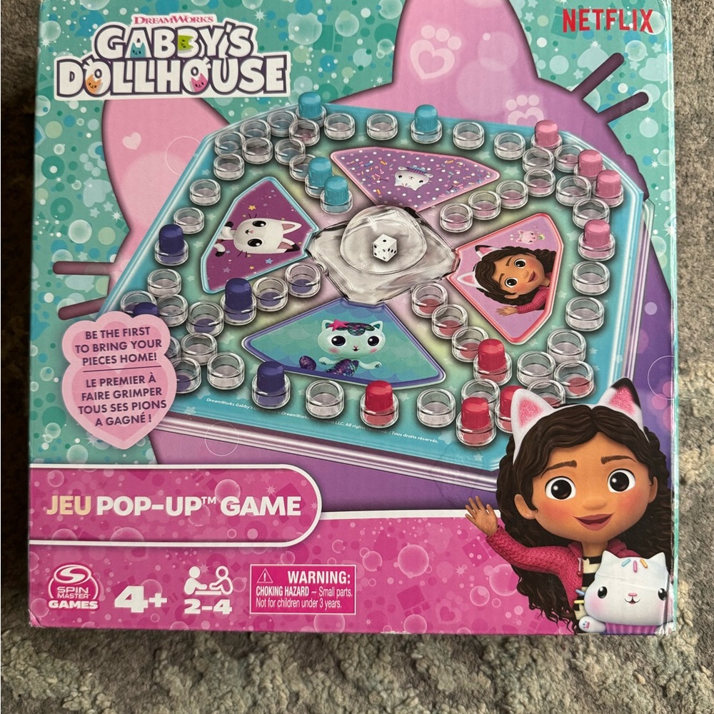 Dreamworks Gabby's Dollhouse Pop-Up Game - Pink and Purple